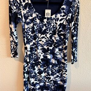 INC - Women’s - Floral Blue and White Dress NWT
